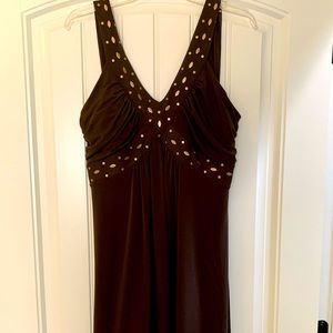 Brown knee length dress